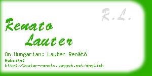 renato lauter business card