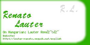 renato lauter business card